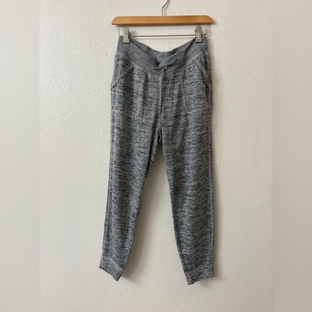 Athleta Womens Jogger Pants Elastic Waist High Rise Stretch Heather Gray Size S